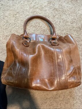 Frye Cognac Leather Shoulder Bag